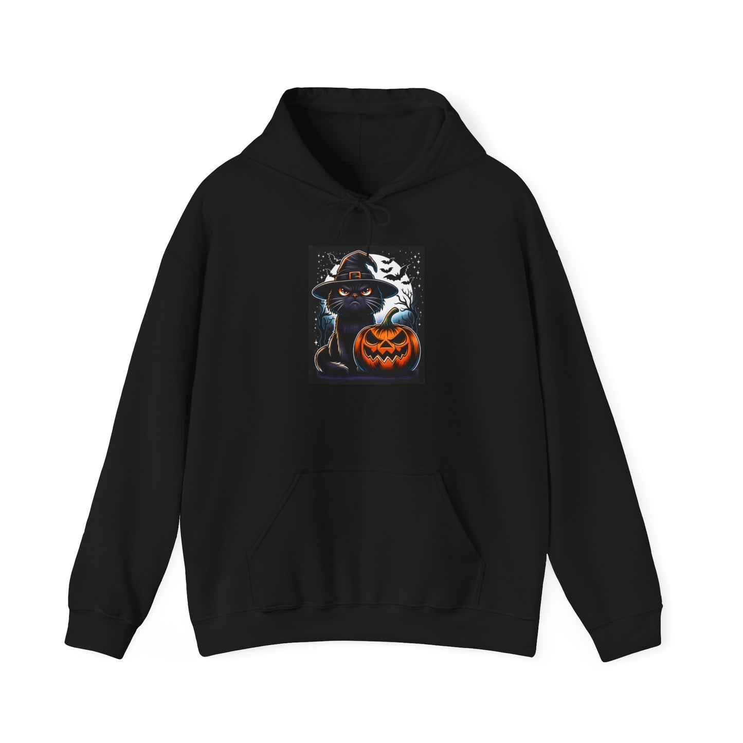 Grumpy Halloween Cat Unisex Hooded Sweatshirt