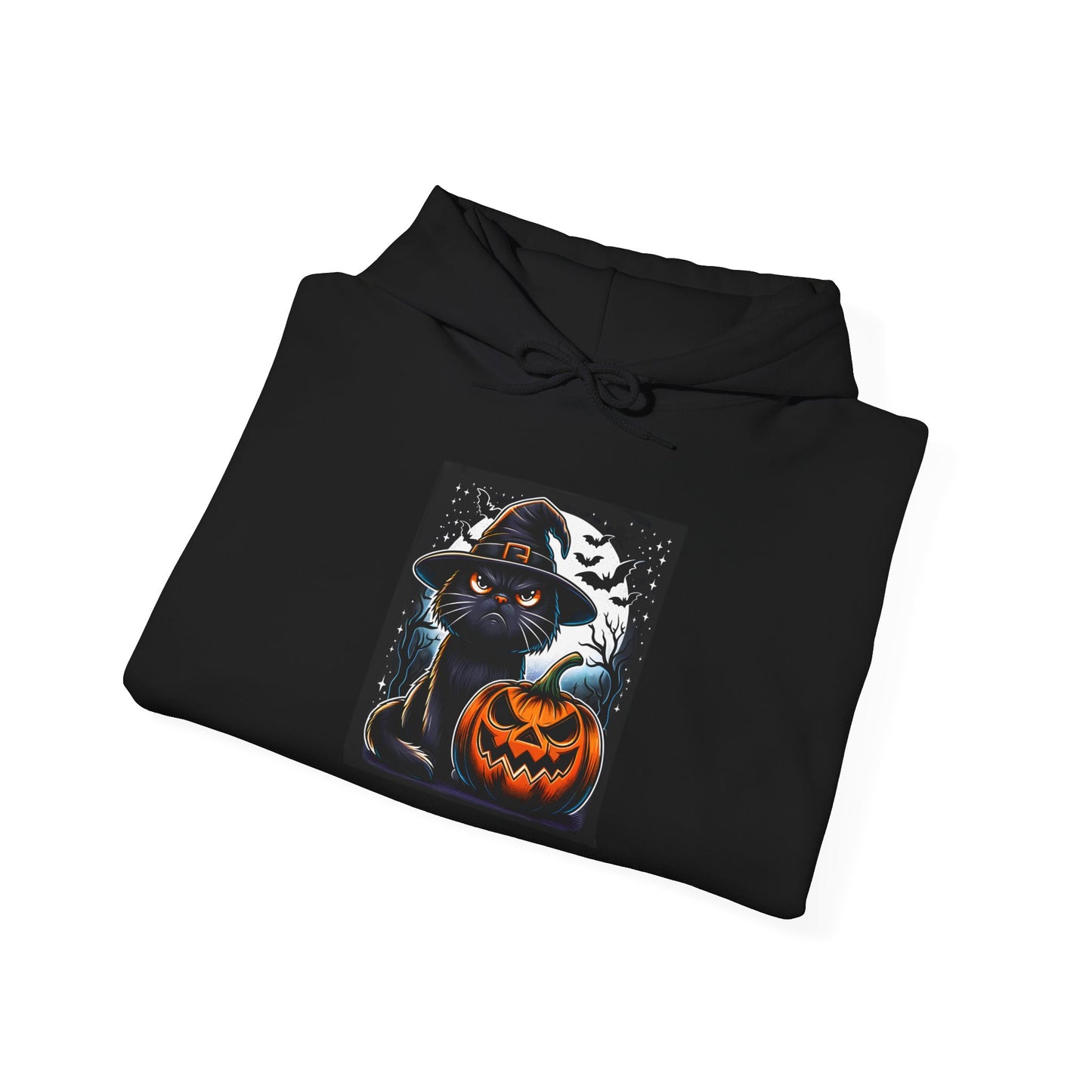 Grumpy Halloween Cat Unisex Hooded Sweatshirt