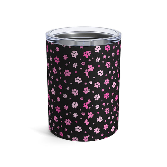 Pink & Black Paws Tumbler (10oz)