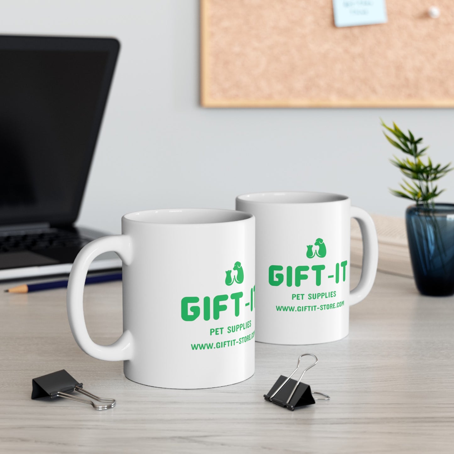 Gift It Ceramic Mug  (Green Design) (11oz, 15oz)