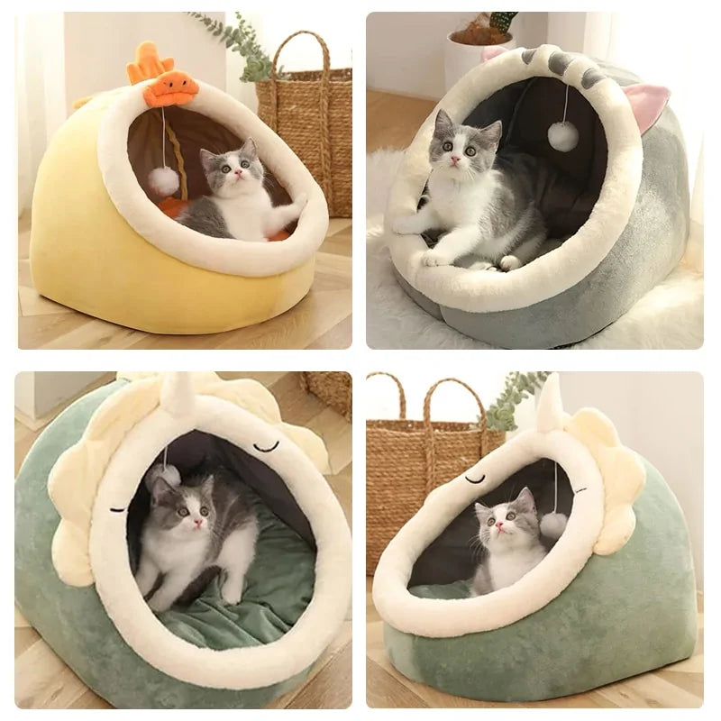 Sweet Warm Cat Basket Bed