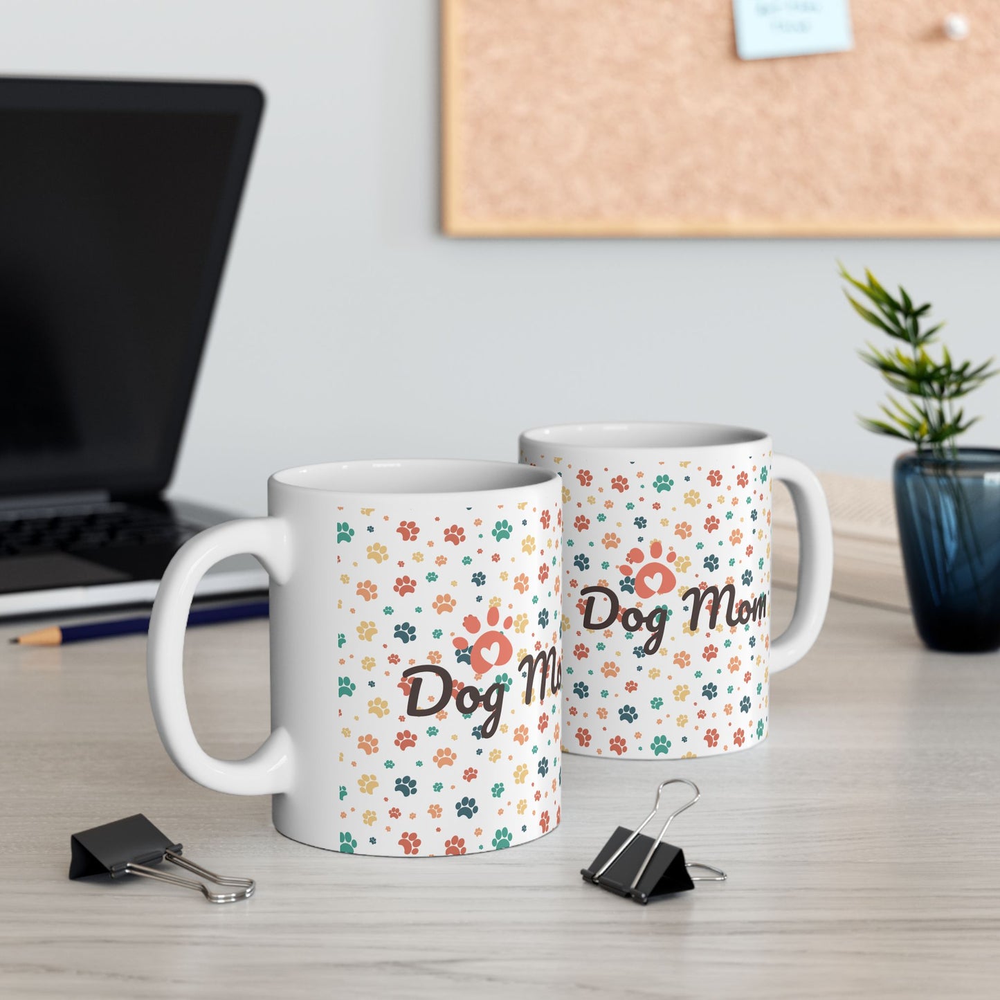 Dog Mom Light Ceramic Mug (11oz)