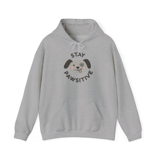 Stay Pawsitive Unisex Hooded Sweatshirt