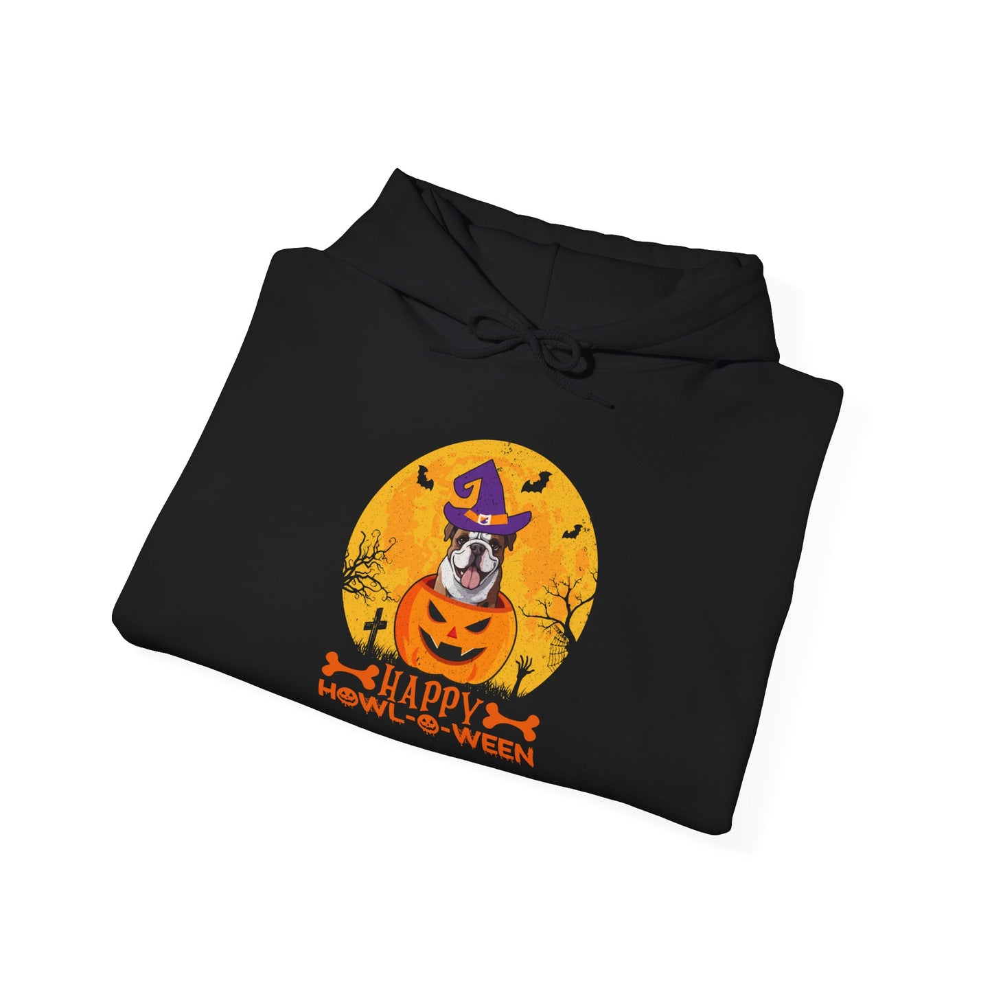 Happy Howl-o-Ween Unisex Hooded Sweatshirt