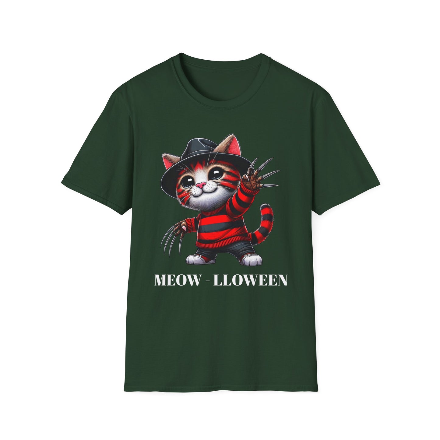 Meow-lloween Unisex Soft style T-Shirt