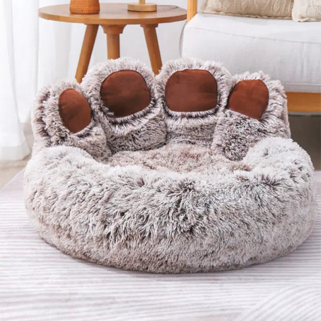 Comfy Bear Paw Shaped Bed House