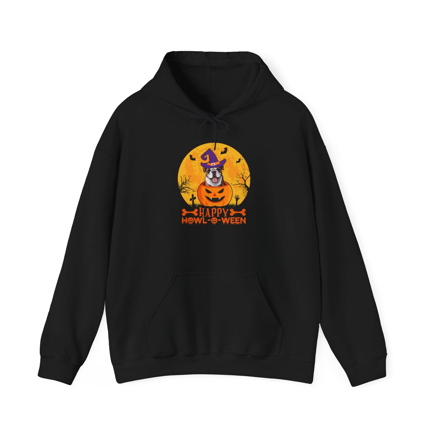 Happy Howl-o-Ween Unisex Hooded Sweatshirt