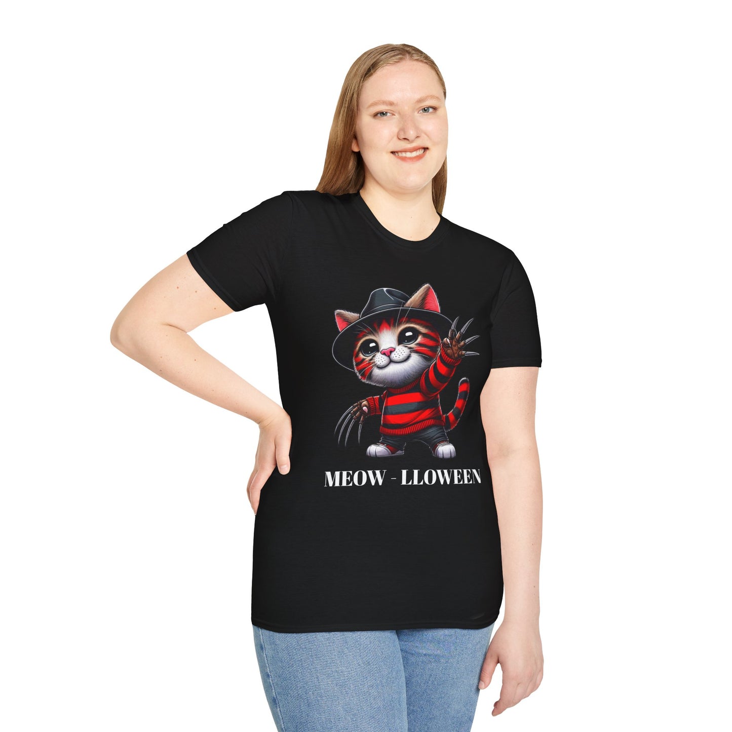 Meow-lloween Unisex Soft style T-Shirt