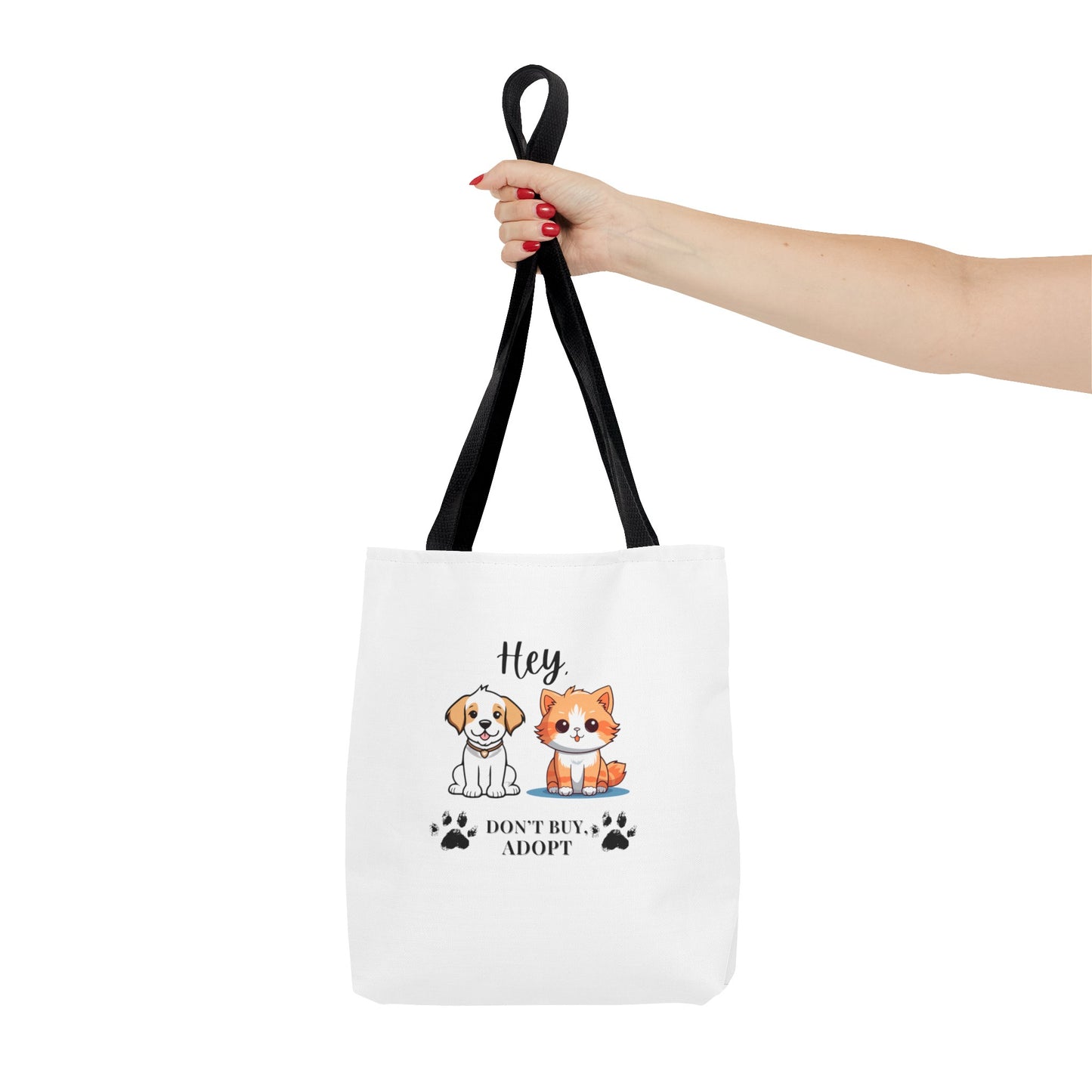 Hey, don't buy, adopt Tote Bag