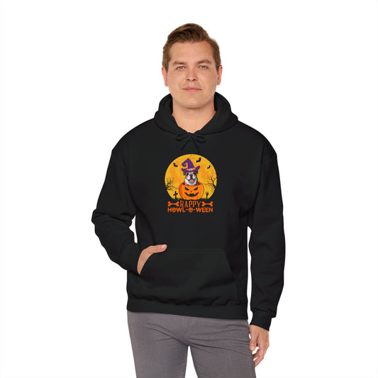 Happy Howl-o-Ween Unisex Hooded Sweatshirt