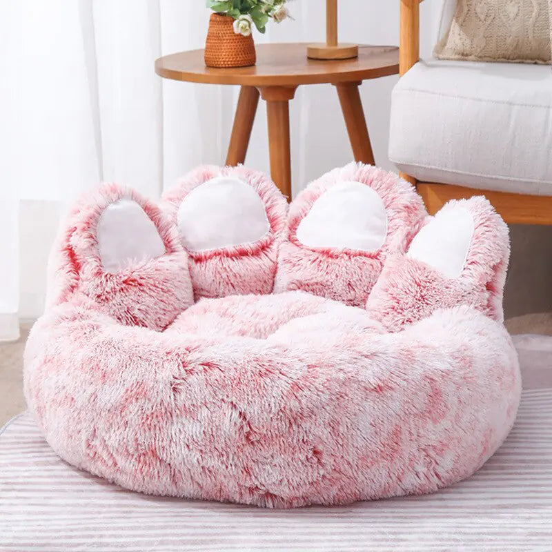 Comfy Bear Paw Shaped Bed House