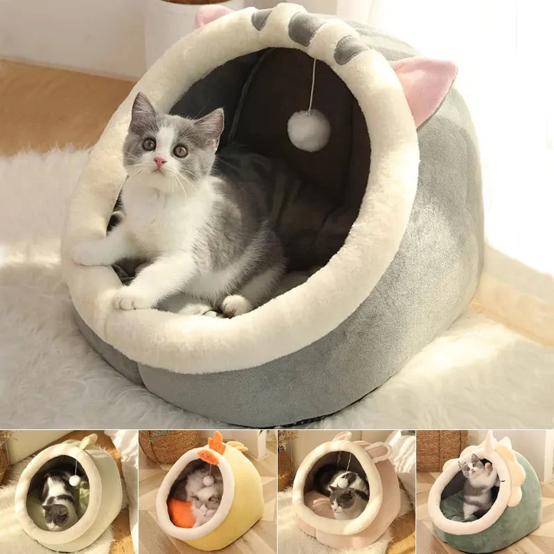 Sweet Warm Cat Basket Bed