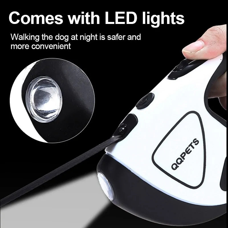 Dog Automatic Retractable Leash with Safety LED Lights