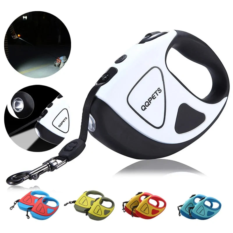 Dog Automatic Retractable Leash with Safety LED Lights