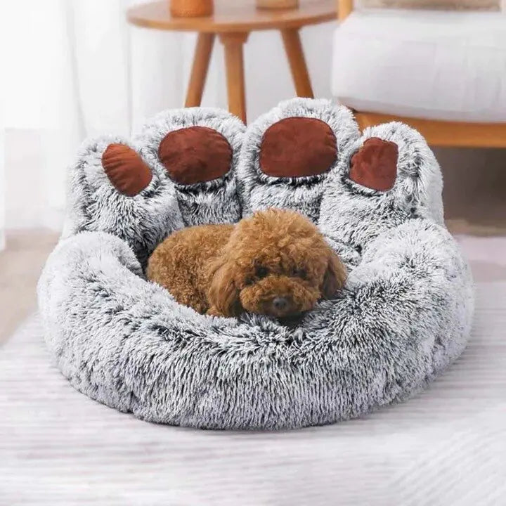 Comfy Bear Paw Shaped Bed House