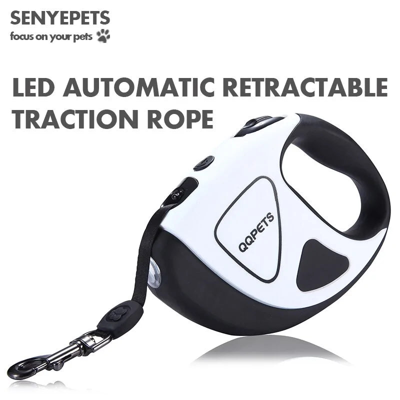 Dog Automatic Retractable Leash with Safety LED Lights